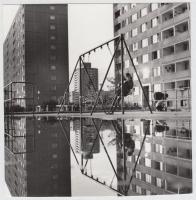 1973 Budapest, kelenföldi lakótelep, vintage fotó, 13x13 cm