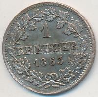 Német Államok / Bajorország 1863. 1kr Ag T:2 kis ph., patina German States / Bavaria 1863. 1 Kreuzer Ag C:XF small edge error, patina