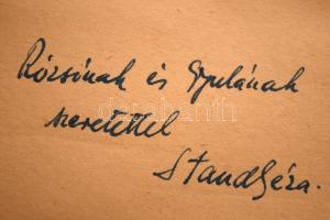 Staud Géza: Pestről Budára. Bp., [1943], Béta Irodalmi Rt. A szerző által dedikált példány! Félvászo...
