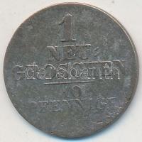 Német Államok / Szász-Albertin 1841G 1Gr (10pf) Ag T:3 patina German States / Saxony-Albertine 1841G Neu-Groschen (10 Pfennig) Ag C:F patina