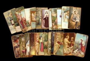 cca 1930-40 Vegyes szentkép tétel, 25db, különböző méretben és minőségben, cca 11x6cm