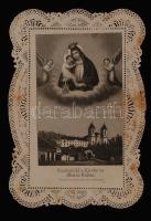 cca 1900-50 Csipke szentkép, 12x8cm