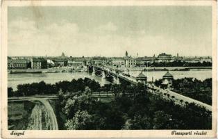 Szeged, Tiszaparti részlet, híd, kiadja G. H. (EK)