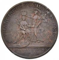 Német-római Császárság / Bécs 1745. "I. Ferenc német-római császárrá koronázása" Br emlékérem (42,5mm) T:3 rep. Holy Roman Empire / Vienna 1745. "Coronation of Francis I to Holy Roman Emperor" Br medal. "FRANCISCUS PRIMUS ROM IMP - FRANKF IV OCTO MDCCXLV / SEMPER TRIUMPHANS" (42,5mm) C:F cracked