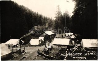 Selmecbánya, Banská Stiavnica; Komáromi cserkészek tábora / Scout camp, photo