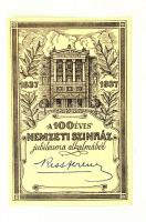 1937 Kiss Ferenc (1892-1978) színész aláírása a Nemzeti Színház jubileumi emléklapján