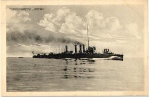 SM Hochsee-Torpedoboot Huszar, K.u.K. Kriegsmarine, Phot. A. Beer Verlag F. W. Schrinner, torpedo boat