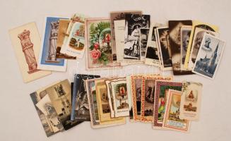cca 1930-50 Vegyes, különböző zarándok helyek szentképei, különböző méretben és minőségben, 40db, cca 10x6cm