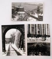 cca 1970-1980 Budapesti városképek, Balásy Pál hagyatékából 13 db vintage fotó, egy része feliratozv...
