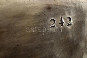 Wmf szecessziós fali (tálca), jelzett (WMF 242), kisebb horpadásokkal, ezüstözött alpakka, 28×46 cm