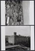 cca 1970 Budapest, Moszkva téri változások, 4 db korabeli negatívról készült modern nagyítások, 18x1...