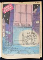 A Ludas Matyi c. szatirikus hetilap 1977-es, XXXIII. évfolyamának számai egybekötve. Teljes évfolyam. Korabeli egészvászon-kötésben.