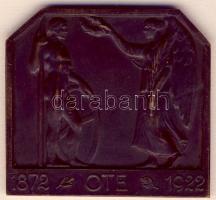 1922. "OTE" Br, szögletes emlékérem T:2