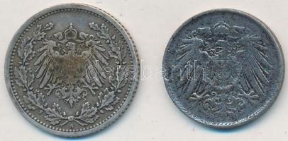 Német Birodalom 1905A 1/2M Ag + 1916. 5pf Fe T:2-
German Empire 1905A 1/2 Mark Ag + 1916. 5 Pfennig...