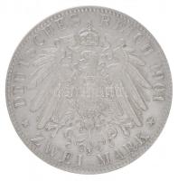 Német Államok / Szászország 1901E 2M Ag "Albert" T:2
German States / Saxony 1901E 2 Mark ...