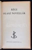 Régi olasz novellák. Szerk Kilényi Mária. Bp., 1942, Officina. Kiadói félvászonkötésben.
