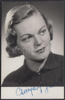 Csengery Judit (?-?) színésznő? aláírása őt magát ábrázoló fotón