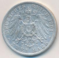 Német Államok / Poroszország 1904A 2M Ag "II. Vilmos" T:2- German States / Prussia 1904A 2 Mark Ag "Wilhelm II" C:VF