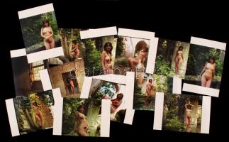 cca 1982 Elhagyott kastély titkos lakója, 13 db finoman erotikus fénykép, modern nagyítások, 10x15 cm / 13 erotic  photos, 10x15 cm