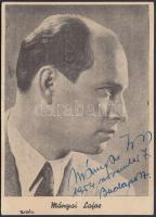 Mányai Lajos (1912-1964) színész aláírása őt magát ábrázoló fotón
