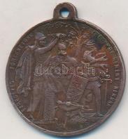 1896. "Ezredéves Történetünk Ezredekre Remény Nekünk" millenniumi Br emlékérem "Stein...