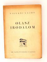 Villani Lajos: Olasz irodalom. Bp., 1942. Dr. Vajna és Bokor, 182 p. Kiadói papírkötésben.