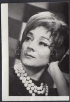 1962 Békés Itala (1927- ) színésznő aláírása őt magát ábrázoló fénykép hátulján