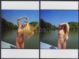 cca 1986 Szőke Tisza szőkesége, 5 db finoman erotikus fénykép, modern nagyítások, 10x15 cm / 5 eroti...