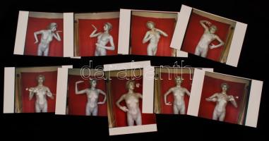 cca 1979 Gépies, nőies mozdulatok, 9 db finoman erotikus fénykép, modern nagyítások, 10x15 cm / 9 erotic photos, 10x15 cm