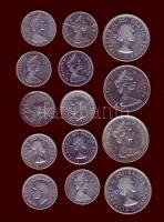 Kanada kis Ag tétel 10c 1920,1940,1947,1953. (2x),1965,1966,1968. (3x) + 25c 1961. (2x),1962,1968. T...