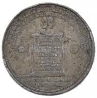 Franciaország 1700. "Karlócai Béke" kétoldalas Sn naptár érem mesterjegy nélkül, M. Brunne...