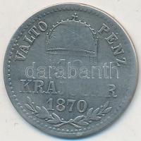 1870KB 10kr Ag Váltó Pénz T:3 kis ph.