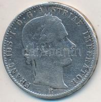 1860B 1/4Fl Ag "Ferenc József" T:3 karc, fny