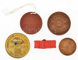 4db vegyes bányász érem, közte 1992. "Centenáriumi Emlékérem Selmecbánya - Miskolc / Az egyesül...