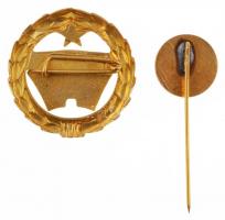 ~1960-1970. "Kiváló Pénzügyi Dolgozó" aranyozott, zománcozott fém jelvény miniatűrrel, ere...