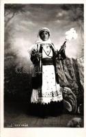 Woman in traditional dress, Attican Greek folklore