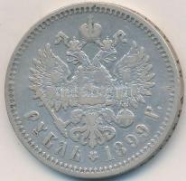 Orosz Birodalom 1899. 1R Ag "II. Miklós" T:2- Russian Empire 1899. 1 Ruble Ag "Nicholas II" C:VF