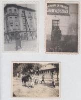 cca 1940 3 db katonai fotó(Róna utca, M.kir.Gk.Von.Oszt.Műhely alosztály, stb.), 9x6 cm