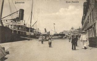 Österreichischer Lloyd, Dampfer Almissa in Sebenico / Austrian steamship in the port of Sibenik