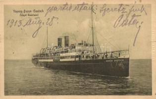 Vapore Baron Gautsch, Lloyd Austriaco / Österreichischer Lloyd, Dampfer Baron Gautsch / Austrian steamship (b)