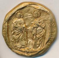 Vatikán DN Péter és Pál apostolok aranyozott fém emlékérem (35x34mm) T:2 Vatican ND Apostles Peter and Paul gilt metal medal (35x34mm) C:XF