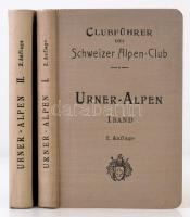 Clubführer durch die Urner-Alpen. Hrsg. Schweizer Alpen-Club. 1-2. köt. Zürich, 1920, Tschopp & Co. Vászonkötésben, jó állapotban.