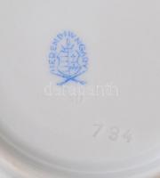 Herendi tulipán mintás teás csésze csészealjjal, kézzel festett, porcelán, jelzett, hibátlan, 5x10cm