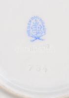 Herendi tulipán mintás teás csésze csészealjjal, porcelán, kézzel festett, jelzett, hibátlan, 5x10cm