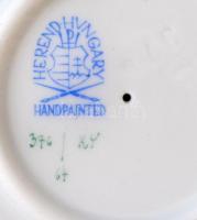 Herendi tulipán mintás cukortartó, porcelán, jelzett, hibátlan, 12x11cm