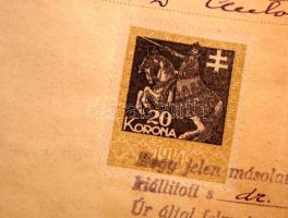 1922 A Pázmány Péter Tudományegyetem által kiadott jogi doktori diploma másolata okmánybélyeggel