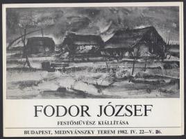 1982 Meghívó Fodor Imre festőművész kiállítására, aláírásával