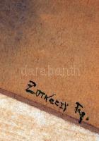 Zorkóczy jelzéssel: Táborozók. Akvarell, papír, 41×28 cm