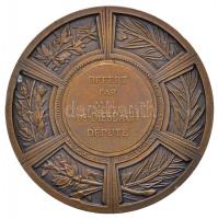 Franciaország ~1930-1940. "Tavasz" kétoldalas Br érem. Szign.: Robert Cochet (68mm) T:2 ph...