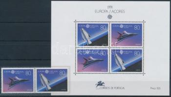 1991 Europa Cept, Űrutazás sor Mi 415-416 + blokk 12